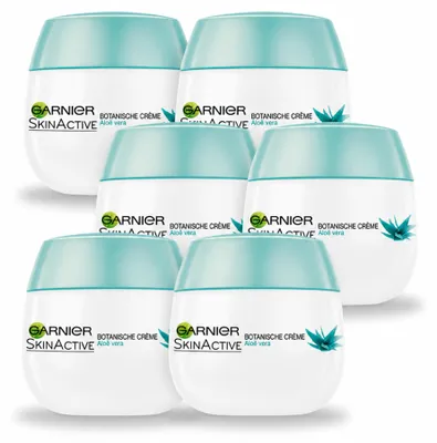 Image de 6 x Crème de jour Botanische SkinActive Garnier à l'aloe vera, 50 ml - Pack avantage - 6 pièces