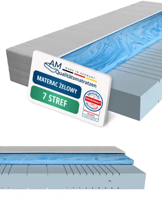 Zdjęcie produktu dla AM Qualitätsmatratzen | Materac z pianki zelowej 90x200 cm | H2 | Wysokiej jakosci materac z 4 cm nakladka z pianki zelowej | 20 cm wysokosci | Germany | 90 x 200 cm