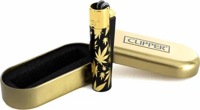 Produktbild von Clipper Metall Feuerzeug: Gold Leaves V1