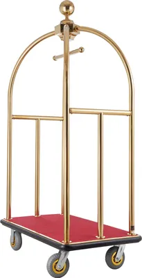 Produktbild von SucceBuy Hotelgepäckwagen 500 kg Tragkraft, 1080x640x1860 mm, goldfarben