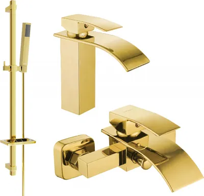 Produktbild von Mexen Aries DQ77 Badewannenset, Gold - 744803DQ77-50