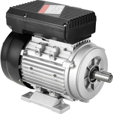 Immagine prodotto di SucceBuy Motore elettrico da 0,55 kW con 1400 giri/min, corrente alternata 220-240 V, 4,5 A, 80, telaio B3, motore per compressori d'aria monofase, albero scanalato da 19 mm