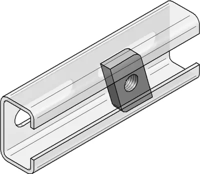 Produktbild von MEFA Gewindeplatte, M10 38x17 gvz, 1 Stk.