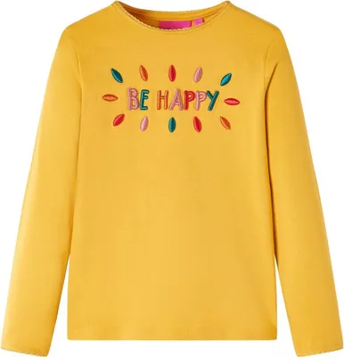 Produktbild von Kinder-Langarmshirt Dunkles Ocker 104