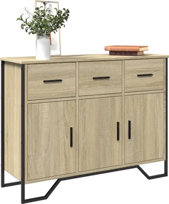 Obrázek produktu pro vidaXL Příborník Sonoma dub 97x32,5x74,5 cm Materiál na bázi dřeva