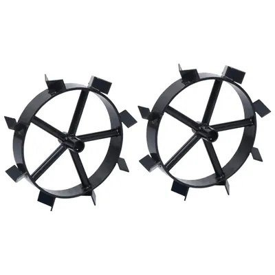 Image de vidaXL Roues en métal pour fraiseuse de jardin à essence 6,5 CV 2 pces