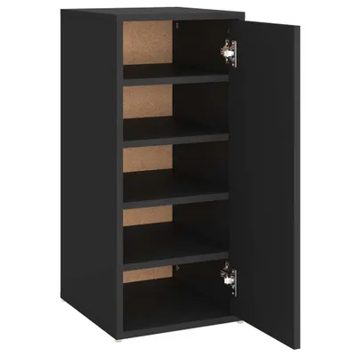 Zdjęcie produktu dla vidaXL Szafka na buty czarna 32x35x70 cm materiał drewnopochodny