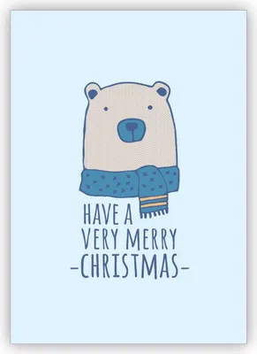 Produktbild von Tolle Weihnachtskarte für Freunde mit Eisbär: Have a very merry christmas
