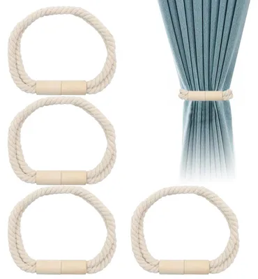 Magnetische Gardinenhalter 4er-Set, beige, 50 cm