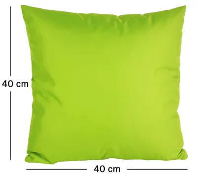 Produktbild von JACK 40x40cm Outdoor Lounge Kissen Dekokissen inkl. XXL-Füllung Wasserabweisend Sitzkissen Garten Stuhl Lotus Effekt, Farbe:Grün