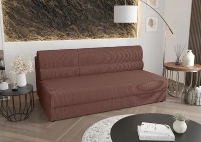 Zdjęcie produktu dla Sofa rozkładana trzyosobowa OPHELIA – ciemnoróżowa