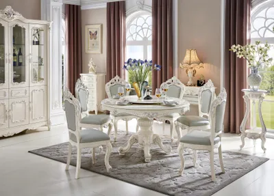 Produktbild von Rund Esstisch Designer Esstisch Design Tisch Echtholz Esszimmer Wohnzimmertisch