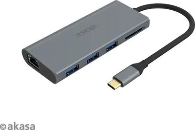 Immagine prodotto di AKASA - Hub USB esterno - USB Tipo-C a 9 in 1