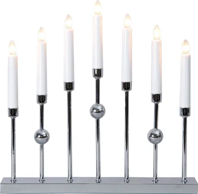 Produktbild von Star Trading 138-54-1 Fensterleuchter "Gustavo", 7-flammig, chrom