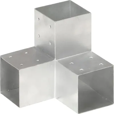 Obrázok produktu pre vidaXL Post Connector 4 ks. Tvar Y Pozinkovaný kov 101 x 101 mm