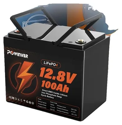 Immagine prodotto di Batteria LiFePO4, capacità 100 Ah, BMS integrato, 12 V-100 Ah-B, 100 Ah e oltre