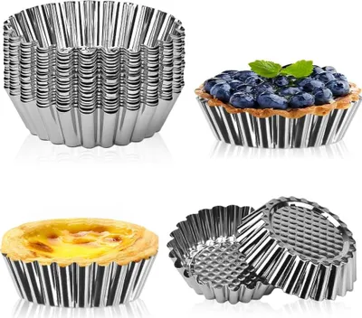 Produktbild von Mini-Tartformen - Edelstahl - 20 Stück