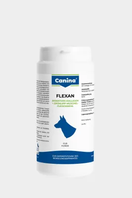 Produktbild von Canina Flexan Ergänzungsfutter für Hunde zur Unterstützung des Bewegungsapparates 150g
