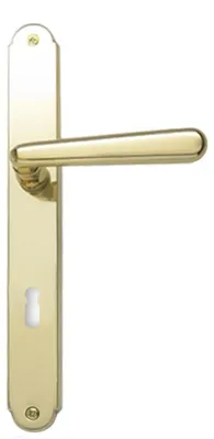 Produktbild von Ghidini Altwien Tirol Langschildgarnitur M1 Messing poliert  (Lochung: BB) Lochung: BB