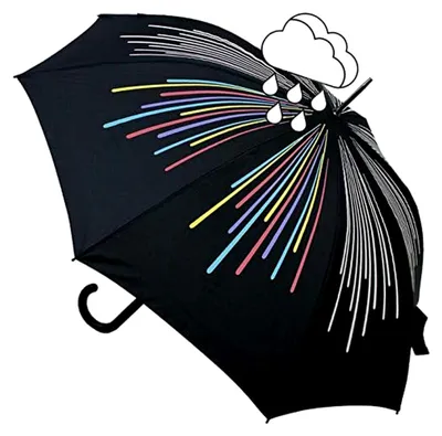 Produktbild von Regenschirm mit Farbwechsel Regenbogen