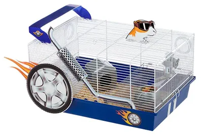 Productafbeelding van Ferplast hamsterkooi, knaagdierkooi DRAGSTER, kooi voor kleine dieren, inclusief hamsteraccessoires