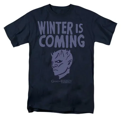 Produktbild von Game of Thrones - "Warning" T-Shirt für Herren/Damen Uni TV40149 (4XL) (Marine), KI-generiertes Bild