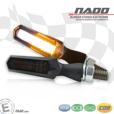 Obrázok produktu pre COB-Blinker Standlichtkombi Nado Alu schwarz