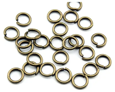 Produktbild von Vintageparts Biegeringe Messing Antik Bronze 6 mm 50 Stück