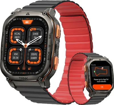 Produktbild von KOSPET TANK M3 Ultra GPS Smartwatch für Herren Smartwatch Damen 480mAh Akku 5 ATM & IP69K Wasserdicht Herzfrequenz Monitor Schlaftracker für Vatertag