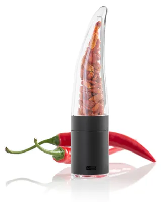 Produktbild von AdHoc Chilischneider Pepe, mit original AdHoc SchneidWerk®, Edelstahl schwarz/Acryl, D: 4,5 cm, H: 20,5 cm