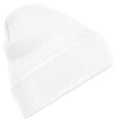 Image de Bonnet tricoté unie Beechfield pour adultes FK1482 (taille unique) (blanc)