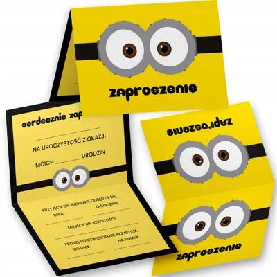 Obrázek produktu pro Narozeninova pozvanka - MINIONKI NA PRZYJĘCIE WIELE WZORÓW