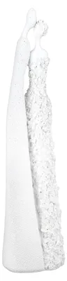 Zdjęcie produktu dla Gilde Figur, Paar, Flower Heart, Blumenmuster, Kunstharz, weiß, VE 3 Höhe: 32.00 cm Breite: 8.50 cm Tiefe: 8.50cm 57620