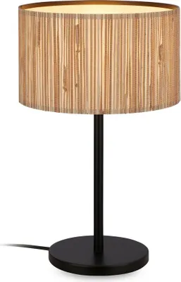 Produktbild von Briloner Slama Tischlampe, Seegras Schirm, Kabelschalter, Boho-Stil, E27 Fassung, Natur, Ø25 x 41,5 cm