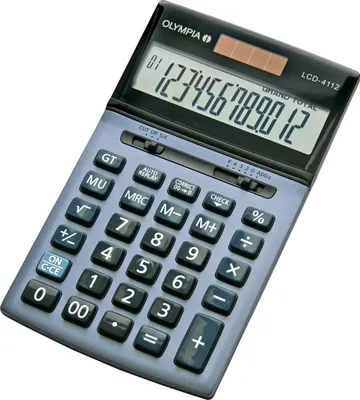 Produktbild von OLYMPIA LCD-4112 Tischrechner stahlblau/schwarz