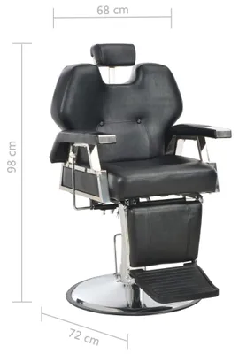 Imagen del producto de vidaXL Silla de peluquería, color , 72 x 68 x 98 cm, tapizada en cuero sintético
