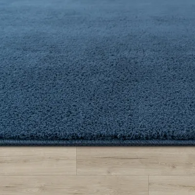 Produktbild von Moderner Wohnzimmer Teppich Kurzflor Waschbar Weich Felloptik Anti-Rutsch Grösse 120 cm Rund