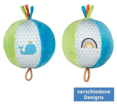 Produktbild von Goki Softball mit Glöckchen - Regenbogen Wal