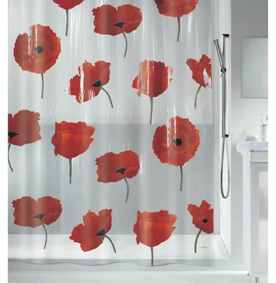 Produktbild von Spirella 7610583423443, Abbildung, Ring, Polyethylen-Vinylacetat (PEVA), Rot, Transparent, 40 °C, 1800 mm