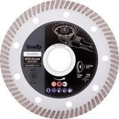 Zdjęcie produktu dla kwb 727570 diamentowa tarcza tnąca średnica 125 mm otwór Ø 22,23 mm 1 szt