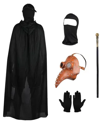 Immagine prodotto di Solidchoice - Set di costumi per Halloween, ideale per cosplay, con maschera e guanti da dottore della peste