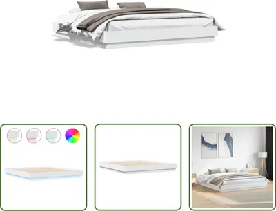 Obrázok produktu pre The Living Store Rám postele s LED diódou biely 180x200 cm
