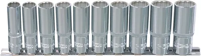 Productafbeelding van KS Tools 918.0630, set doppen, 10 stuks, conform DIN 3120, ISO 1174, DIN 3124, ISO 2725, 350 g