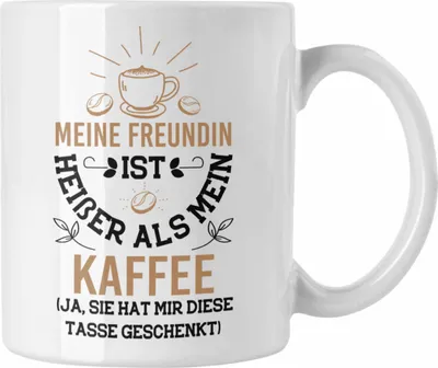 Produktbild von Trendation -  Tasse für Freund Geschenk mit Sprüchen Valentinstag Kaffeetasse Ja Sie Hat Mir Diese Tasse Gekauft (Weiß)