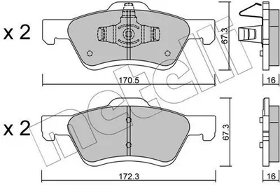 Produktbild von METELLI Bremsbeläge Satz Vorne Bremsklötze für FORD MAVERICK 22-0906-0
