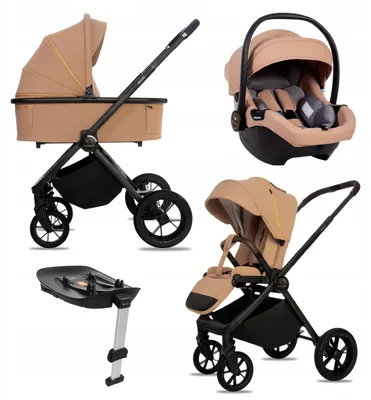 Zdjęcie produktu dla BabyLux® Wózek Dziecięcy 4w1 BOLDO Spacerówka Gondola Lekki Składany Zestaw, Fotelik Samochodowy I-Size, Baza do Auta, 4 Pozycje Oparcia, Akcesoria