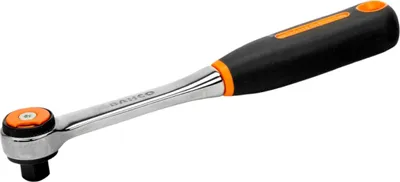 Immagine prodotto di Cricchetto reversibile Bahco 3/8 con testa tonda, 72 denti e angolo di rotazione di 5°, 202 mm