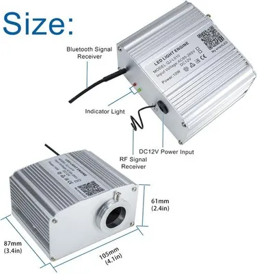 Productafbeelding van Sterrenplafond Verlichting - Optische Vezelset - 10W Vermogen - RGBW LED - Plafonddecoratie