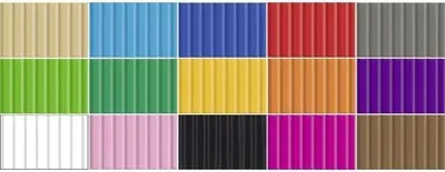 Produktbild von Bastelwellpappe 50x70cm VE=15 Bogen 15 Farben sortiert