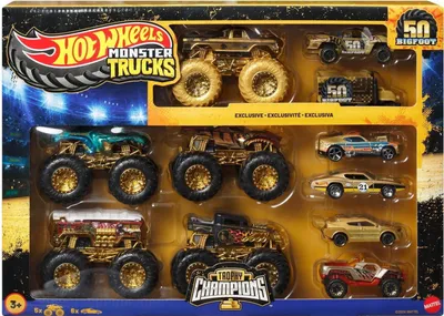Produktbild von Hot Wheels Monster Trucks Spielzeug - Trophy Champions Kollektion 1:64